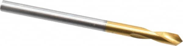 Guhring - 3mm Body Diam, 90°, 46mm OAL, High Speed Steel Spotting Drill - Caliber Tooling