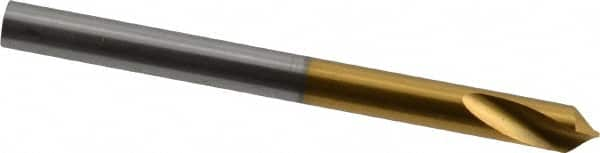 Guhring - 5mm Body Diam, 90°, 62mm OAL, High Speed Steel Spotting Drill - Caliber Tooling