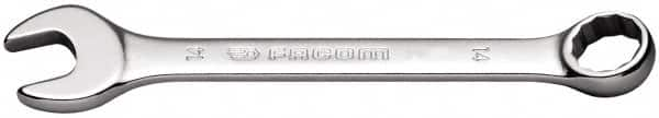 Facom - 15mm 12 Point Offset Combination Wrench - 15° Offset Angle, 6" OAL, Steel, Satin Finish - Caliber Tooling