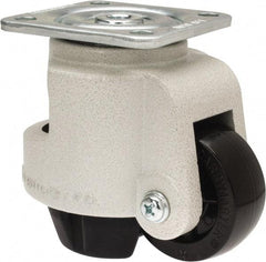 Sunnex - 1-1/4" Wide, Nylon Swivel Caster - 1,000 Lb Capacity, Top Plate Mount, 3.74" x 3.74" Plate, Ball Bearing - Caliber Tooling