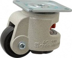 Sunnex - 7/8" Wide, Nylon Swivel Caster - 300 Lb Capacity, Top Plate Mount, 2.87" x 2.87" Plate, Ball Bearing - Caliber Tooling