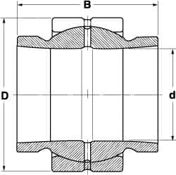 SKF - 50mm Bore Diam, 35,100 Lb Dynamic Capacity, Spherical Plain Bearing - Exact Industrial Supply