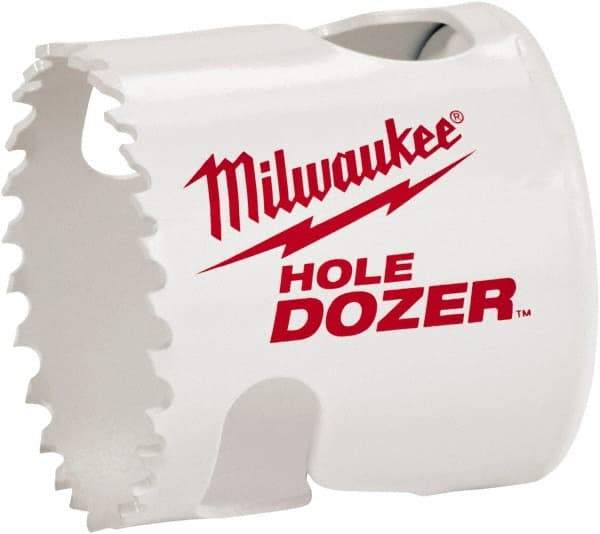 Milwaukee Tool - 1-5/8" Diam, 1-1/2" Cutting Depth, Hole Saw - Bi-Metal Saw, Toothed Edge - Caliber Tooling