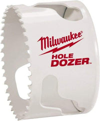 Milwaukee Tool - 1-13/16" Diam, 1-1/2" Cutting Depth, Hole Saw - Bi-Metal Saw, Toothed Edge - Caliber Tooling