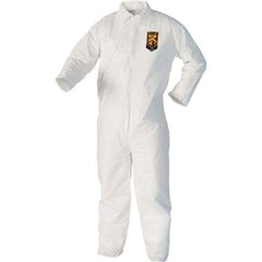 KleenGuard - Size 3XL Film Laminate Chemical Resistant Coveralls - White, Zipper Closure, Open Cuffs, Open Ankles - Caliber Tooling