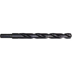 Jobber Length Drill Bit: 0.5″ Dia, 135 °, High Speed Steel Oxide Finish, 6″ OAL, Spiral Flute