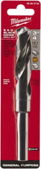 Mechanics Drill Bit: 3/4″ Dia, 135 ™, High Speed Steel, Weldon Shank Oxide Finish, 6″ OAL