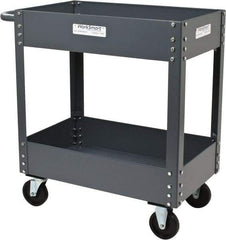 Value Collection - 1,200 Lb Capacity, 18" Wide x 30" Long x 34-5/8" High Service Cart - 2 Shelf, Steel - Caliber Tooling