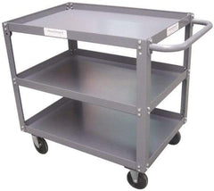 Value Collection - 1,200 Lb Capacity, 18" Wide x 36" Long x 34-5/8" High Service Cart - 3 Shelf, Steel - Caliber Tooling