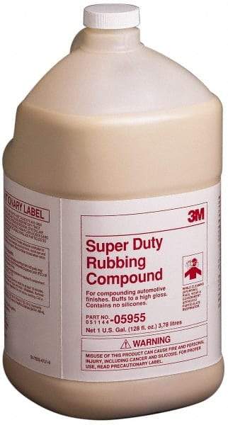 3M - 1 Gal Rubbing Compound - Grade Extra Fine, 1,000 Grit, Tan, For Heavy Cutting, Use on Removing Automotive Paint Scratches - Caliber Tooling