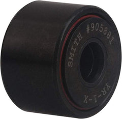 Accurate Bushing - 1-1/4" Bore, 4" Roller Diam x 2-1/4" Roller Width, Carbon Steel Yoke Cam Follower - 35,980 Lb Dynamic Load Capacity, 2-5/16" Overall Width - Caliber Tooling