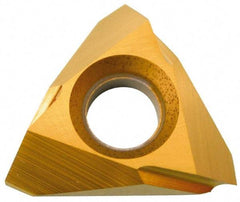 NTK - TB3200 Grade ZM3 Carbide Turning Insert - TiN Finish, 60° Triangle, 3/8" Inscr Circle, 1/8" Thick - Caliber Tooling