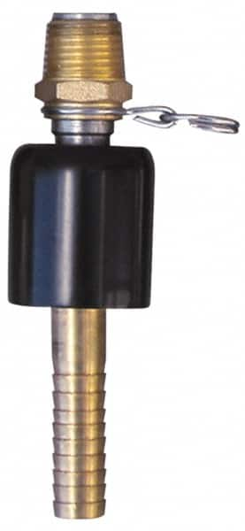 SuperKlean - 1/2 NPT x 1/2" Hose Barb, Ball Type Swivel Hose Adapter - Brass & Stainless Steel - Caliber Tooling