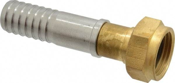 SuperKlean - 3/4 FGHT x 3/4" Hose Barb, FGHT x Hose Barb Swivel - Brass & Stainless Steel - Caliber Tooling