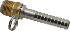 SuperKlean - 1/2 NPT x 1/2" Hose Barb, Swivel Hose Adapter - Brass & Stainless Steel - Caliber Tooling