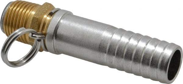 SuperKlean - 1/2 NPT x 3/4" Hose Barb, Swivel Hose Adapter - Brass & Stainless Steel - Caliber Tooling