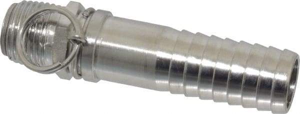 SuperKlean - NPT x 3/4" Hose Barb, Swivel Hose Adapter - Stainless Steel - Caliber Tooling