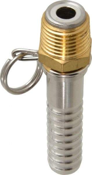 SuperKlean - 1/2 NPT x 5/8" Hose Barb, Swivel Hose Adapter - Brass & Stainless Steel - Caliber Tooling