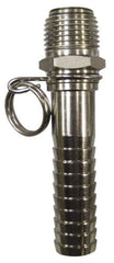 SuperKlean - NPT x 5/8" Hose Barb, Swivel Hose Adapter - Stainless Steel - Caliber Tooling