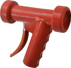 SuperKlean - Insulated, Stainless Steel Pistol Grip Spray Nozzle for 1/2" Pipe - Red, 1/2 NPT - Caliber Tooling