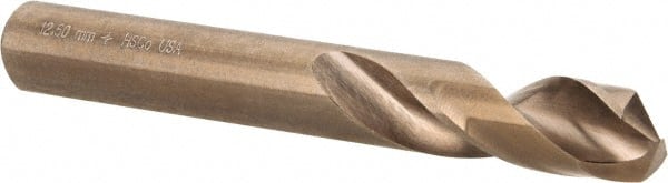 Screw Machine Length Drill Bit: 0.4921″ Dia, 135 °, Cobalt Coated, Right Hand Cut, Spiral Flute, Straight-Cylindrical Shank, Series 2133