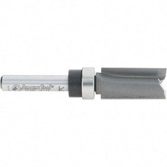 Amana Tool - 1/2" Cut Diam, 1" Length of Cut, 2 Flute Pattern-Cutting Edge Profile Router Bit - Carbide-Tipped, 1/4" Shank Diam, 2-1/2" OAL, Uncoated - Caliber Tooling