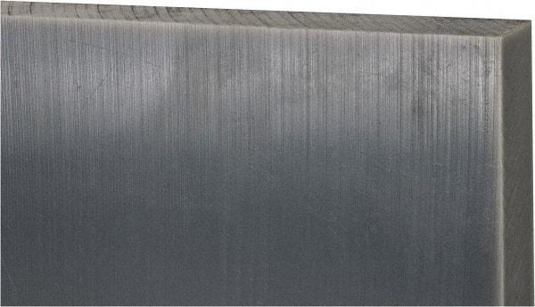 Made in USA - 1-1/2" Thick x 12" Wide x 1' Long, Polyethylene (UHMW) Sheet - Black, Oil-Filled Grade - Caliber Tooling