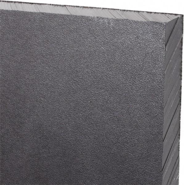 Made in USA - 1/2" Thick x 12" Wide x 2' Long, Polyethylene (UHMW) Sheet - Black, Antistatic Grade - Caliber Tooling