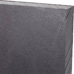 Made in USA - 1/2" Thick x 12" Wide x 3' Long, Polyethylene (UHMW) Sheet - Black, Antistatic Grade - Caliber Tooling