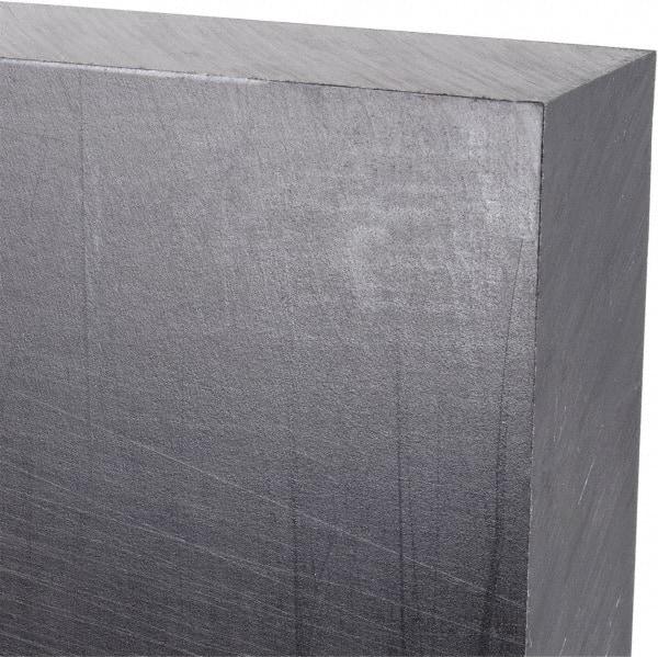 Made in USA - 1" Thick x 12" Wide x 3' Long, Polyethylene (UHMW) Sheet - Black, Antistatic Grade - Caliber Tooling