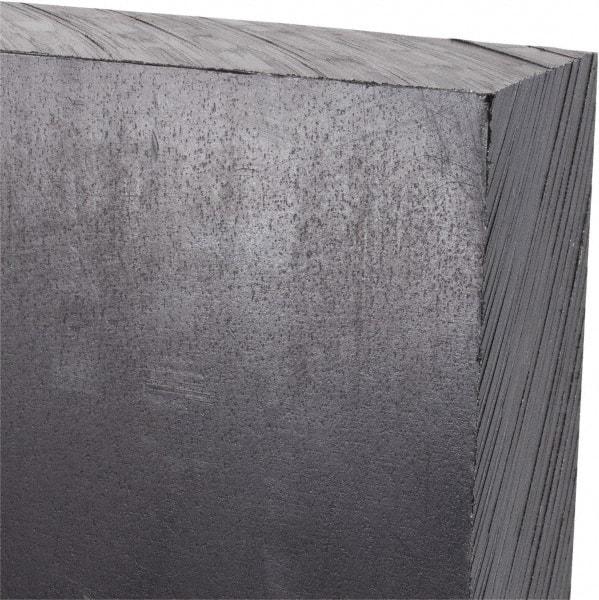 Made in USA - 1-1/2" Thick x 12" Wide x 3' Long, Polyethylene (UHMW) Sheet - Black, Antistatic Grade - Caliber Tooling