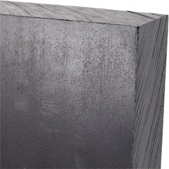 Made in USA - 1-1/2" Thick x 12" Wide x 3' Long, Polyethylene (UHMW) Sheet - Black, Antistatic Grade - Caliber Tooling