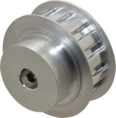 Power Drive - 14 Tooth, 3/8" Inside x 1.641" Outside Diam, Hub & Flange Timing Belt Pulley - 1/2" Belt Width, 1.671" Pitch Diam, 0.719" Face Width, Aluminum - Caliber Tooling