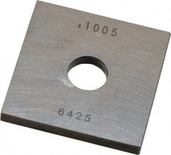 Value Collection - 0.1005" Square Steel Gage Block - Accuracy Grade 0, Includes NIST Traceability Certification - Caliber Tooling