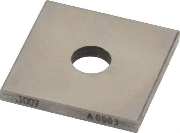 Value Collection - 0.1007" Square Steel Gage Block - Accuracy Grade 0, Includes NIST Traceability Certification - Caliber Tooling