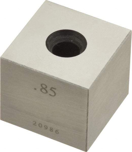 Value Collection - 0.85" Square Steel Gage Block - Accuracy Grade 0, Includes NIST Traceability Certification - Caliber Tooling