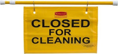 Rubbermaid - "Closed for Cleaning", 13" Long x 50" Wide, Safety Sign - Use for Accident Prevention - Caliber Tooling