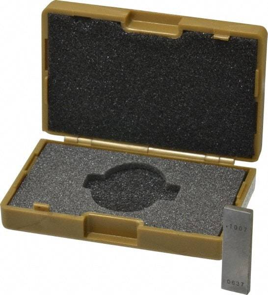 Value Collection - 0.1007" Rectangular Steel Gage Block - Accuracy Grade 0, Includes NIST Traceability Certification - Caliber Tooling