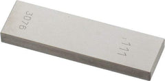 Value Collection - 0.111" Rectangular Steel Gage Block - Accuracy Grade 0, Includes NIST Traceability Certification - Caliber Tooling