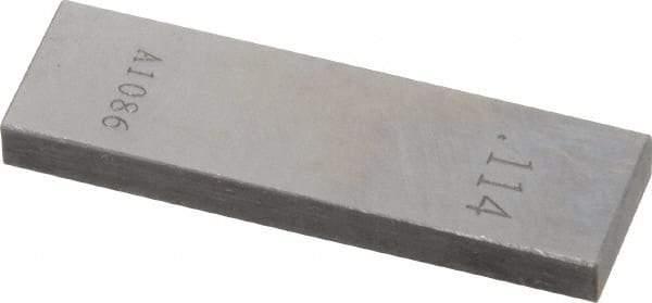 Value Collection - 0.114" Rectangular Steel Gage Block - Accuracy Grade 0, Includes NIST Traceability Certification - Caliber Tooling