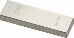 Value Collection - 0.144" Rectangular Steel Gage Block - Accuracy Grade 0, Includes NIST Traceability Certification - Caliber Tooling