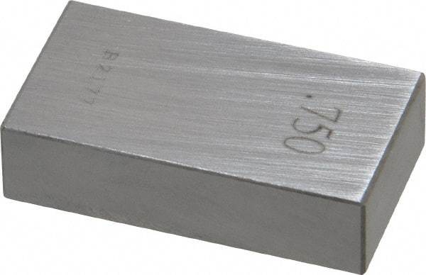 Value Collection - 0.75" Rectangular Steel Gage Block - Accuracy Grade 0, Includes NIST Traceability Certification - Caliber Tooling