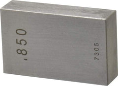 Value Collection - 0.85" Rectangular Steel Gage Block - Accuracy Grade 0, Includes NIST Traceability Certification - Caliber Tooling