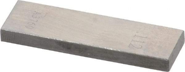 Value Collection - 0.112" Rectangular Steel Gage Block - Accuracy Grade AS-1, Includes NIST Traceability Certification - Caliber Tooling