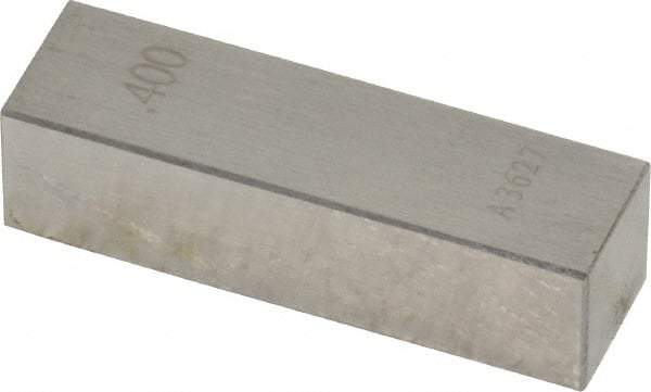 Value Collection - 0.4" Rectangular Steel Gage Block - Accuracy Grade AS-1, Includes NIST Traceability Certification - Caliber Tooling