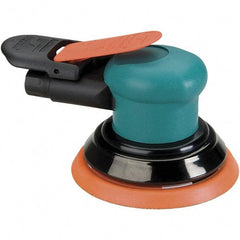 Dynabrade - 12,000 OPM, 14 CFM Air Consumption, Palm Air Orbital Sander - Round Pad, 1/4 NPT Inlet - Caliber Tooling