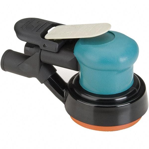 Dynabrade - 12,000 OPM, 14 CFM Air Consumption, Palm Air Orbital Sander - Round Pad, 1/4 NPT Inlet - Caliber Tooling