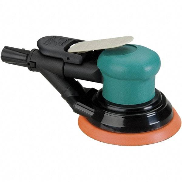 Dynabrade - 12,000 OPM, 14 CFM Air Consumption, Palm Air Orbital Sander - Round Pad, 1/4 NPT Inlet - Caliber Tooling