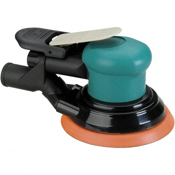 Dynabrade - 12,000 OPM, 14 CFM Air Consumption, Palm Air Orbital Sander - Round Pad, 1/4 NPT Inlet - Caliber Tooling