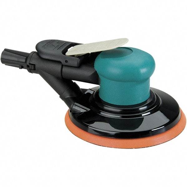 Dynabrade - 12,000 OPM, 14 CFM Air Consumption, Palm Air Orbital Sander - Round Pad, 1/4 NPT Inlet - Caliber Tooling